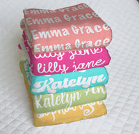 Cute Personalized Name Blanket, Custom Name Blanket